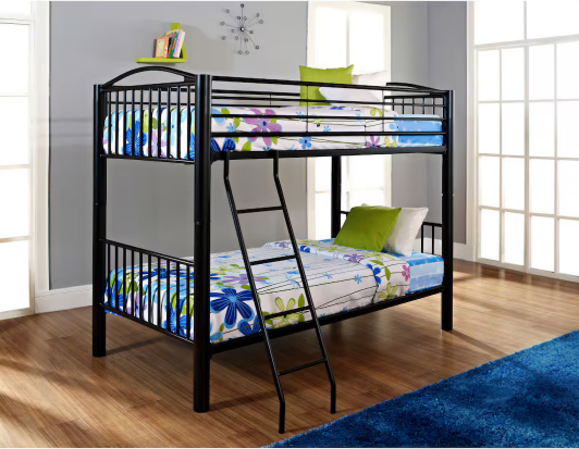 Metal Twin Bunkbed with mattresses 